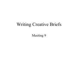 Writing Creative Briefs