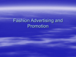 Fashion Advertising and Promotion