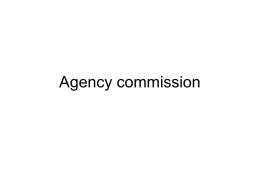 Agency commission