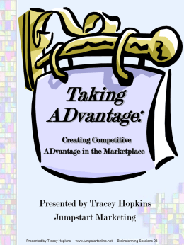 Creating Competitive ADvantage in the Marketplace
