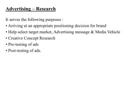 Advertising – Research
