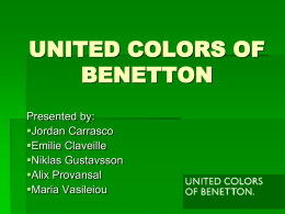 student view of Benetton advertising