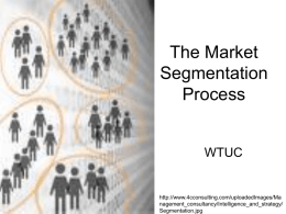 The Market Segmentation Process