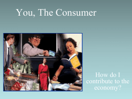 You, The Consumer