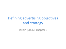 topic 5 - advertising objectives notes