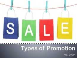 Types of Promotion