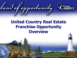 franchise presentation - United Country Real Estate