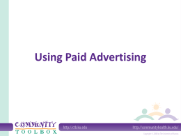 Using Paid Advertising