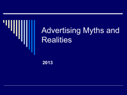 Advertising Myths and Realities