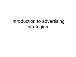 Introduction to advertising strategies