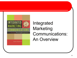 Integrated Marketing Communications Mix