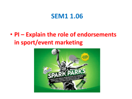 SEM1 1.06 Endorsements