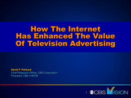 the PowerPoint of CBS`s David Poltrack