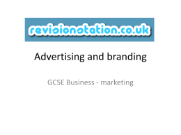 Advertising and branding