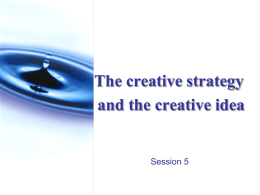 The creative strategy and the creative idea