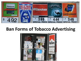Public Health Agency Sample Presentation | I3: Tobacco