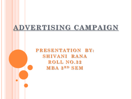 the advertising campaign concept