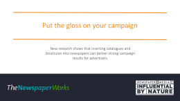 Put a gloss on your campaign