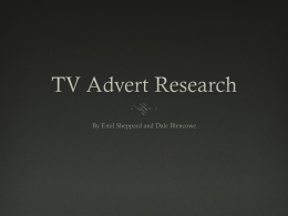 TV Advert Research