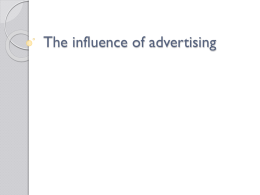 The influence of advertising