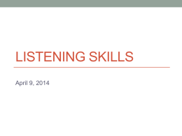 Listening skills