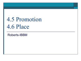 4.2 Promotion and Place PPT IB2_Ch_28_Promotion_and_Place_4
