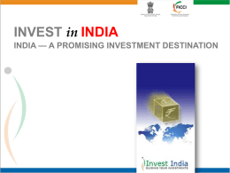 INDIA INVEST in — A PROMISING INVESTMENT DESTINATION
