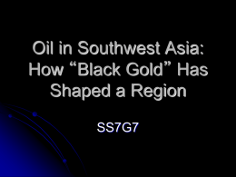 Oil in SW Asia