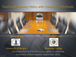 Teaching monetary policy with contrasting