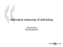 Alternative measures of well-being