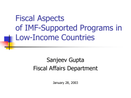 Fiscal Aspects of PRGF-Supported Programs: Are they Consistent