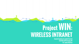 Project WIN: WIRELESS INTRANET