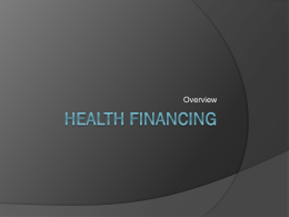 Health Financing - Studentportalen