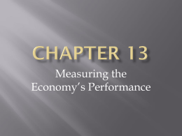 Chapter 13- Measuring the Economy`s Performance
