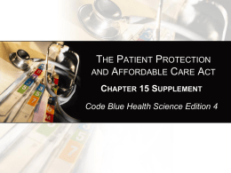 Chapter 15 Supplement Obamacare