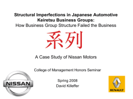 Structural Imperfections in Japanese Automotive Keiretsu Business