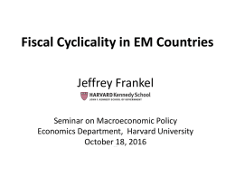 Fiscal Cyclicality in EM Countries
