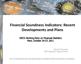 Economic and Financial Statistics in the Context of the Global