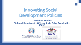 Innovaciones de Políticas de Desarrollo Social