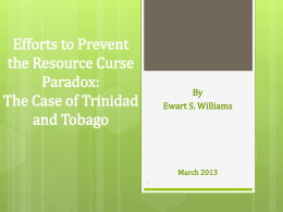 the Case of Trinidad and Tobago.