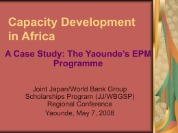 Development through Building Human Capacity: the