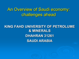 Saudi Economy Overview