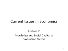 Current Issues in Economy