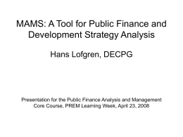 MAMS: A Tool for Public Finance and Development