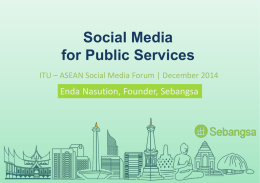 Social Media for Public Services