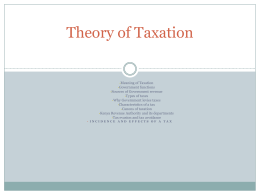 Theory of Taxation