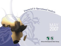 Highlights of Year 2006 - African Development Bank