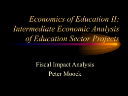 Intermediate Economic Analysis of Education Sector