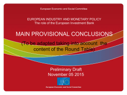Présentation PowerPoint - EESC European Economic and Social