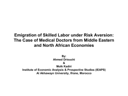 Emigration of Skilled Labor under Risk Aversion